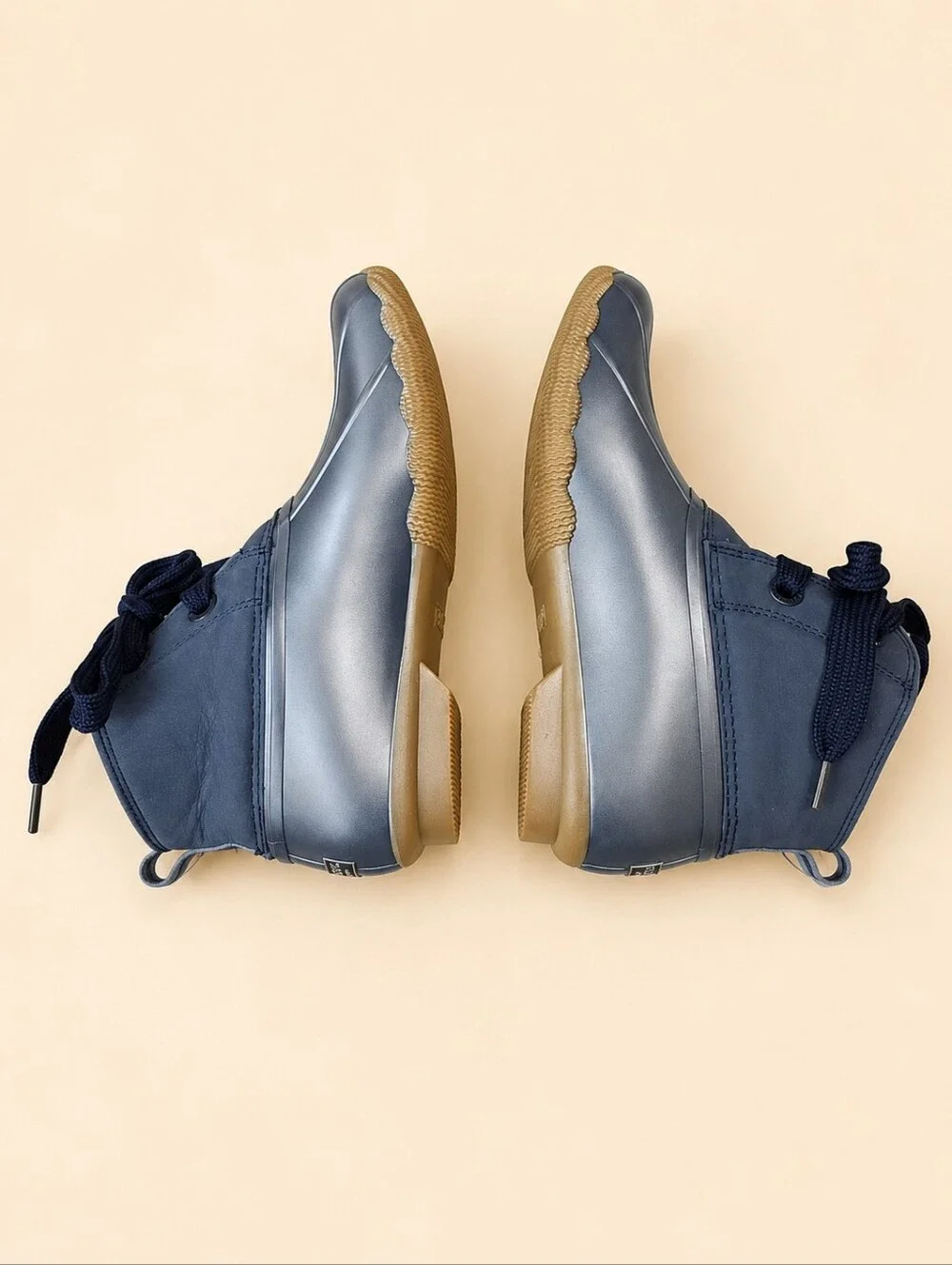 Sperry Top Sider Duck Rain Boots Irridescent Blue 7.5